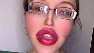 Russian woman with glasses tells story in her native language with accent