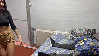 My innocent cousin caught me watching videos. I convinced her to join in for fun.