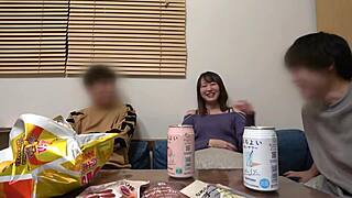 Cute japanese ex gets wild on familiar cock with intense thrusts