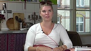 blonde azubi from dusseldorf passionately masturbates in front of camera