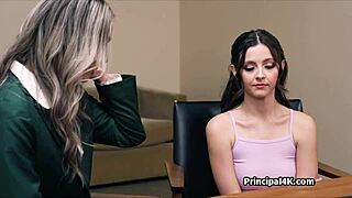 Threesome with Principal to Secure Valedictorian Spot in Office