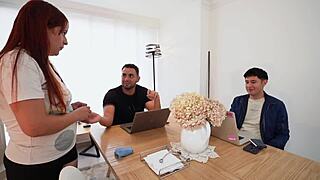 Horny Milf Bangs Two College Students in Wild Threesome