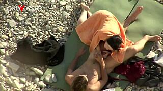 Beach Voyeur Catches Teen Flashing Panties in Doggy Style