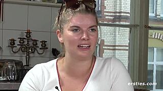 blonde azubi from dusseldorf passionately masturbates in front of camera