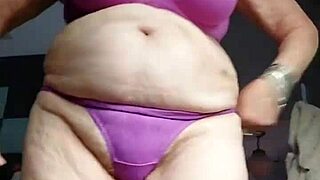 German Granny Slams Hairy Pussy with Cucumber in Kitchen