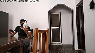 hey, stepdad's jerking off watching me in bathroom