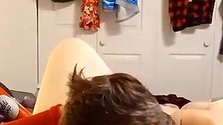 Jerry licks cream off tits and pussy