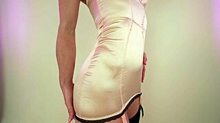 daring hannahjames710 tries on see-through lingerie, silk vs nude contrast