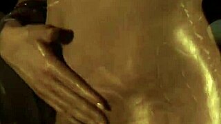 Mature asian woman dances and reveals body