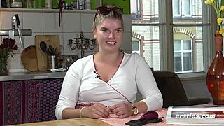 blonde azubi from dusseldorf passionately masturbates in front of camera