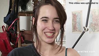 Effie enjoys a solo session with her natural features