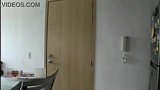 stepsister accidentally sees stepbrother masturbating and helps with deepthroat