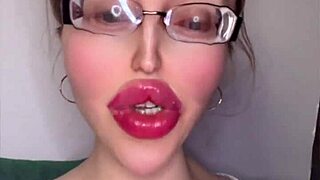 Russian woman with glasses tells story in her native language with accent