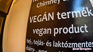 cute petite brunette rides huge cock in budapest sex vlog with jamie young