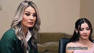 Threesome with Principal to Secure Valedictorian Spot in Office