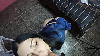 hot neighbor says, come over mornings when hubby’s out, i’ll take your cock face-first and doggy in heels