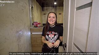 Gifting my girlfriend a girl for birthday sparked wild threesome