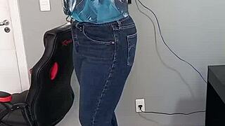 I slip into a sexy bikini with perfect tan lines