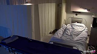 Japanese teen nurse seduces for rough Halloween cosplay sex at hospital