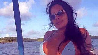 Brazilian Latina Wife In Bikini On Boat Ride!