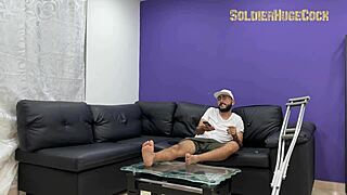 Physiotherapist Melanie Caceres tries new treatment with soldierhugecock leading to fucking