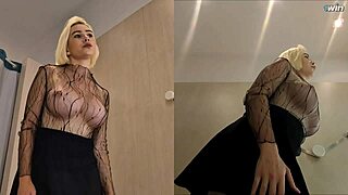 wow, hidden camera upskirt view of big tits in the locker room, what a catch