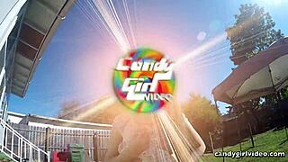 upskirts reveal jeweled anal plug on model brandi