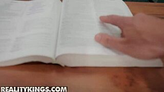 Reality Kings - Kira Fox Sneaks A Hard Fuck With Oliver In Library Before Getting Caught.