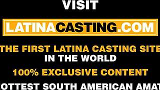 Chubby Latina caught by fake producer for rough casting sex