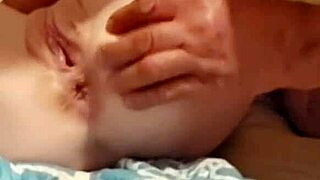 Close-up pussy and ass action with intense cock sucking. She takes cum in her mouth!