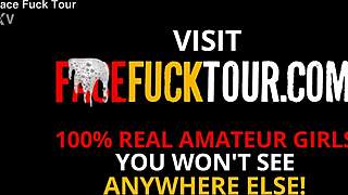 She Deep Throats My Huge Cock with Eye Contact