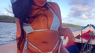 Brazilian Latina Wife In Bikini On Boat Ride!