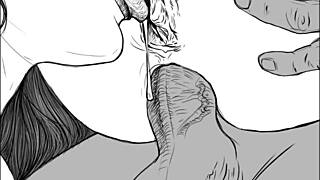 Speed Drawing: FFM Threesome with Anal and Pussy Licking by Kramer Krameroff