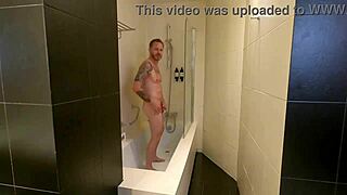 marina gold's real shower orgasm in rough anal pov action