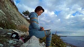 sofi bond, what are you reading by the sea in this pov clip?