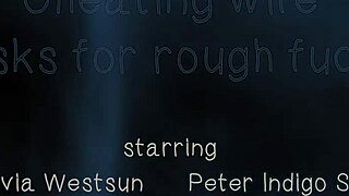 cheating wife gets rough hard sex on sofa