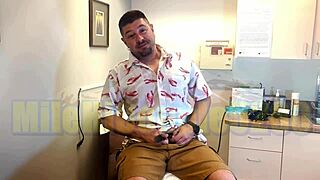 guy sneaks a quickie with big-tittied nurse during checkup at milehicouple5280 office