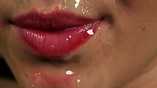 Horny Beauty Swallows Cum Load