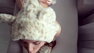 Stepsister In Cat Costume Seduces With Doggystyle Fuck