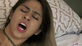 Latina teen whore picked up by old German tourist for a hardcore fuck in hotel? Clothes ripped and facial!