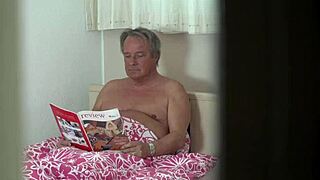 naughty babe rides step grandpa cowgirl in bed, wow!