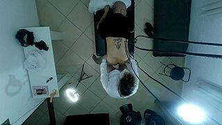 Holy crap, horny patient gets his asshole wrecked by urologist with a strapon!