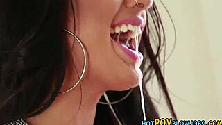 Wam Whore Gagging on Cock in Lingerie for Facial!