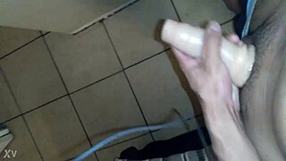 Latina's Solo Play with Monster Cock in Pocket Pussy