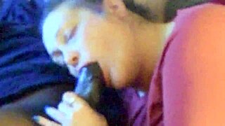 Sloppy blowjob leads to mouthful cum in interracial homemade fetish