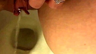 Pretty Pierced Pussy Pees Intensely