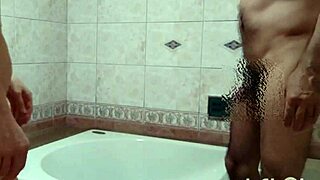 Colleagues find romance in bath and bed during breaks.