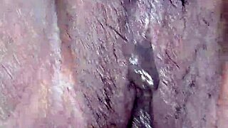 village housewife shows off her wet pussy juice