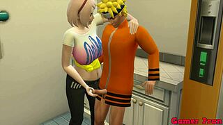 Hinata asks Sakura for advice on fucking like her in the kitchen