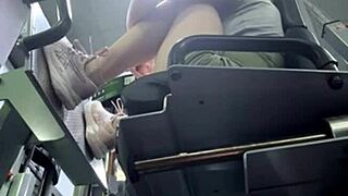 Extreme Squirting in the Gym with Young 18+ Big Tits Babe in Public